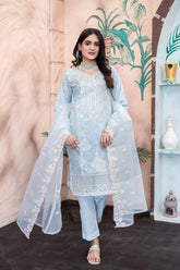 Dressline Al Umer Textile New Stitched Fancy Emb Chikankari Lawn Fancy Emb Organza Dupatta Collection