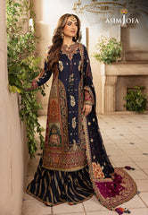 Asim Jofa Khwab-e-Naubahar Ajnb-08 Embroidered Silk 3 Pcs