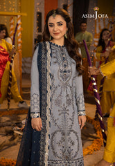Asim Jofa Dastaan Ajda-08 Embroidered Lawn Silk 3 Pcs