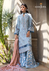Asim Jofa Limited Edition Vol-1 2021 Ajle-02 Embroidered Silk 3 Pcs
