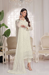 Myra By Soghat Stitched 3 Piece Luxury Emb Chiffon Collection'2025-Myra-02-Off White