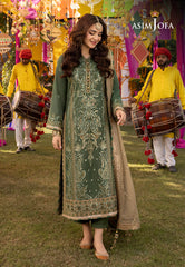 Asim Jofa Dastaan Ajda-26 Embroidered Lawn Silk 3 Pcs