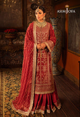 Asim Jofa Designers Limited Edition Ajmmd-10-Xs Embroidered Velvet 3 Pcs