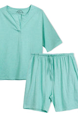 12 AM By Khawar Latif Sea Foam Short Suit