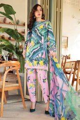 M.Prints By Maria B Unstitched 3 Piece Spring Summer Suit-03-B