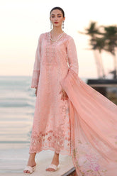Noor By Saadia Asad Unstitched 3 Piece Eid Luxury Laserkari Suit-03-B