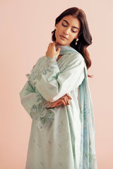 Daffodils By Seran Unstitched 2 Piece Lawn Suit-03-Cassie
