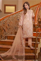 Naqsh By Guzel Stitched 3 Piece Luxury Formals Emb Organza Suit-03-Deena