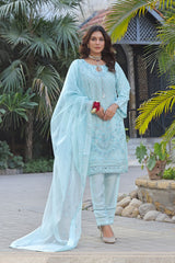 Kahani By Guzel Stitched 3 Piece Festive Formals Organza Suit-03-Qissa