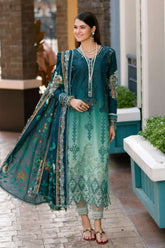 Noor by Saadia Asad Unstitched 3 Piece Eid Handwork Schiffli Laserkari Suit-D-03