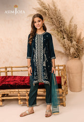 Asim Jofa Velvet Kids Pret Ajkv-07 Embroidered Velvet 3 Pcs