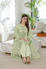 Mintara By Dressline Semi Stitched 3 Piece Aiyudia Formals Collection'2025-mintara-semi-stitched-pistachio-glow