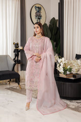 Carnation By Dressline Semi Stitched 3 Piece Luxury Emb Aiyudiya Net And Organza Collection'2025-carnation -semi-stitched-blush-pearl