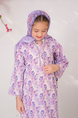 Suntex Stitched 3 Piece Lawn Kids Suit- Lavender - SHIRT - PRINTED