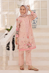 Suntex Stitched 3 Piece Kids Lawn Suit-SH-2659-Blush