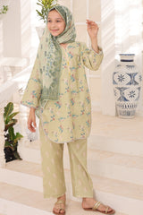 Suntex Stitched 3 Piece Kids Lawn Suit-SH-2661-Pistachio