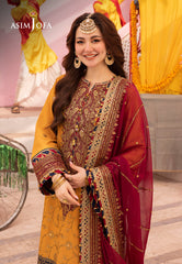 Asim Jofa Dastaan Ajda-25 Embroidered Lawn Silk 3 Pcs