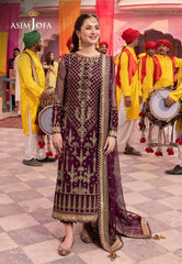 Asim Jofa Designers Limited Edition Ajdad-03-Xs Embroidered Chiffon 3 Pcs