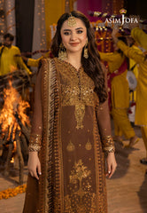 Asim Jofa Dastaan Pret Ajdap-11 Embroidered Paper Cotton Stitched 3 Pcs