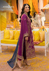 Asim Jofa Dastaan Ajda-07 Embroidered Lawn Silk 3 Pcs