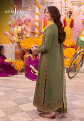 Asim Jofa Dastaan Ajda-09 Embroidered Lawn Silk 3 Pcs