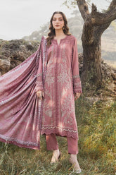 M Prints By Maria B Unstitched 3 Piece Winter Edition Suit-04-A