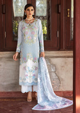 Bloom By Saira Shakira Unstitched 3 Piece Luxury Lawn Collection'2025-04-B-Lotus Reverie