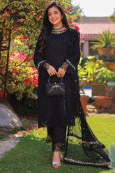 Aks By Guzel Stitched 3 Piece Festive Formals Chiffon Suit-04-Kalak