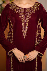 Makhmal By Zaaviay Stitched Shadab (Three Piece)
