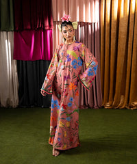 Print Therapy By Mazil Stitched Kaftan Suit-Peony