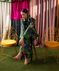 Print Therapy By Mazil Stitched Kaftan Suit-Petunia