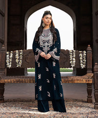 Makhmal By Mazil Stitched 2 Piece Formals Suit-Dove
