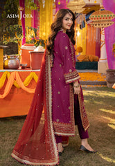 Asim Jofa Dastaan Ajda-27 Embroidered Lawn Silk 3 Pcs