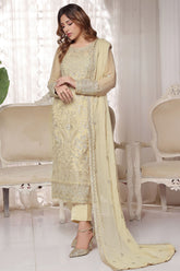 Myra By Soghat Stitched 3 Piece Luxury Emb Chiffon Collection'2025-Myra-04-Cream