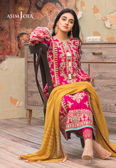 Asim Jofa Limited Edition Vol-1 2021 Ajle-05 Embroidered Cotton Net 3 Pcs