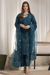 Dhaaga By Guzel Stitched 3 Piece Festive Formals Suit-05-Meena Kari