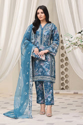 Rangreza By Guzel Stitched 3 Piece Formals Organza Suit-05-Rangtilak