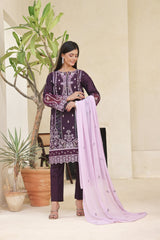 Dressline Meher Stitched 3 Piece Emb Self Lawn Jacquard Collection