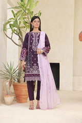 Dressline Meher Stitched 3 Piece Emb Self Lawn Jacquard Collection