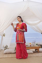Whisper Wind By Feathers Unstitched 2 Piece Printed Lawn Suit-VERMILION-FT507