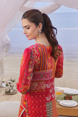 Whisper Wind By Feathers Unstitched 2 Piece Printed Lawn Suit-VERMILION-FT507