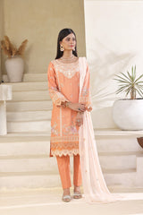 Dressline Meher Stitched 3 Piece Emb Self Lawn Jacquard Collection