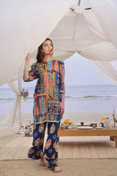 Whisper Wind By Feathers Unstitched 2 Piece Printed Lawn Suit-NAVARA-FT498