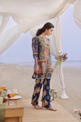 Whisper Wind By Feathers Unstitched 2 Piece Printed Lawn Suit-NAVARA-FT498