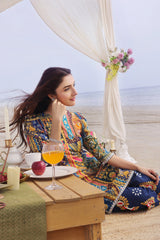 Whisper Wind By Feathers Unstitched 2 Piece Printed Lawn Suit-NAVARA-FT498
