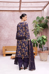 Dressline Cocktail UnStitched 3 Piece Premium Heavy Chikankari Cutwork Emb Bana Dora Digital Printed Lawn Collection