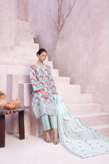 Dressline Cocktail UnStitched 3 Piece Premium Heavy Chikankari Cutwork Emb Bana Dora Digital Printed Lawn Collection