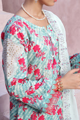 Dressline Cocktail UnStitched 3 Piece Premium Heavy Chikankari Cutwork Emb Bana Dora Digital Printed Lawn Collection