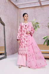 Dressline Cocktail UnStitched 3 Piece Premium Heavy Chikankari Cutwork Emb Bana Dora Digital Printed Lawn Collection