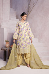 Dressline Cocktail UnStitched 3 Piece Premium Heavy Chikankari Cutwork Emb Bana Dora Digital Printed Lawn Collection